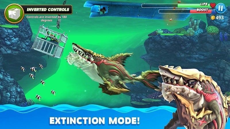 Hungry Shark World mod tiền