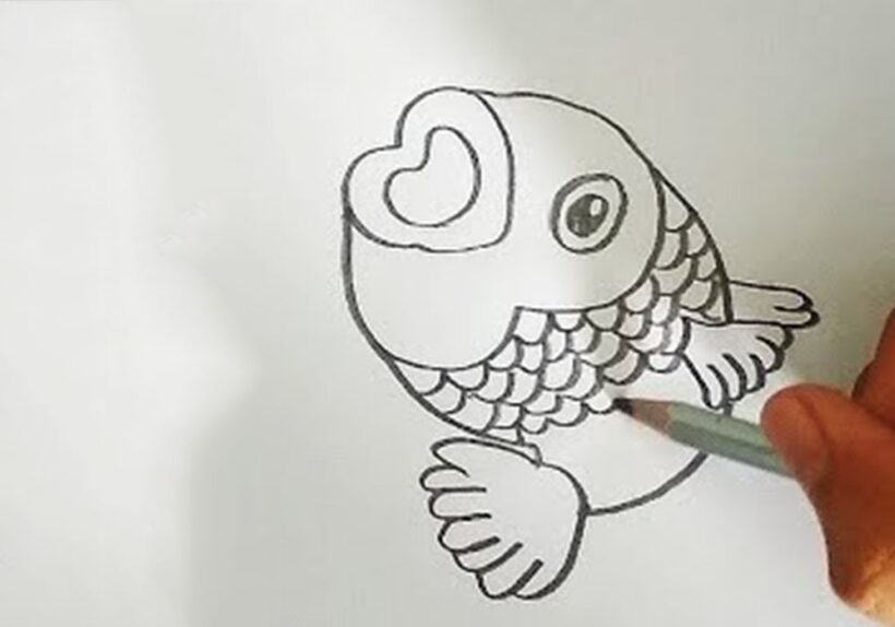 Cách vẽ cá chép đơn giản nhất