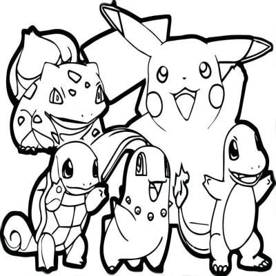 Tranh tô màu Pikachu và những người bạn