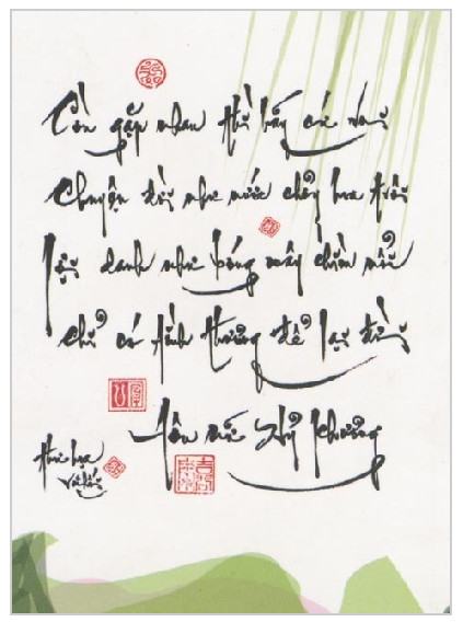 Font chữ thư pháp ý nghĩa