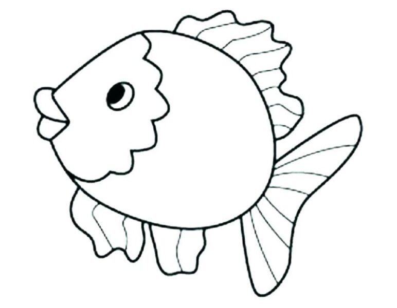 Tranh vẽ con cá đen trắng dễ thương cho bé tô màu (2)