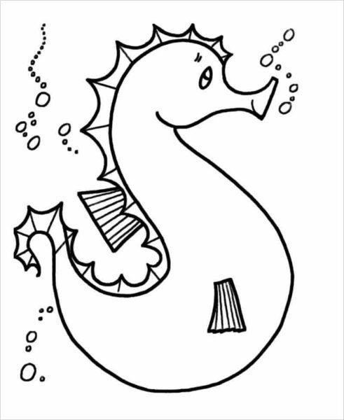 Tranh vẽ con cá đen trắng dễ thương cho bé tô màu (1)