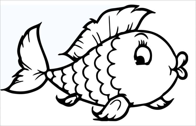 Tranh tô màu con cá ngộ nghĩnh cho bé tập tô màu (2)