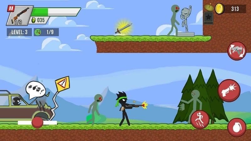 Stickman vs Zombies tải xuống