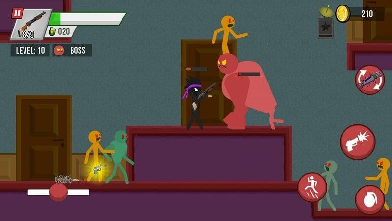 Apk mod Stickman vs Zombies