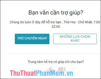 Khung trợ giúp khách hàng