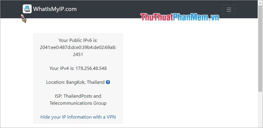 Sử dụng trang web để kiểm tra VPN 2