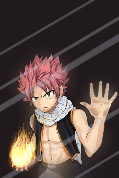 Hình ảnh Natsu Dragneel điều khiển lửa