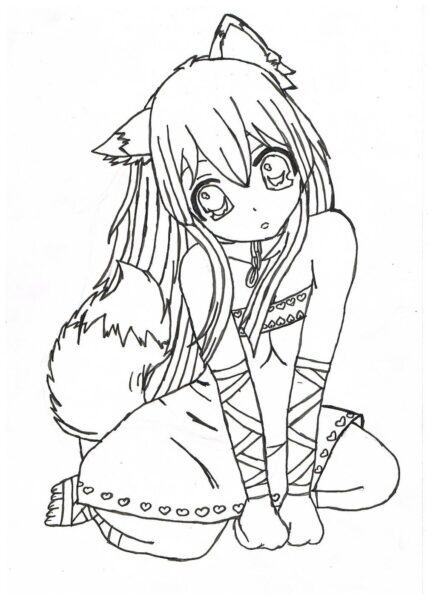 Vẽ anime đen trắng dễ thương (2)