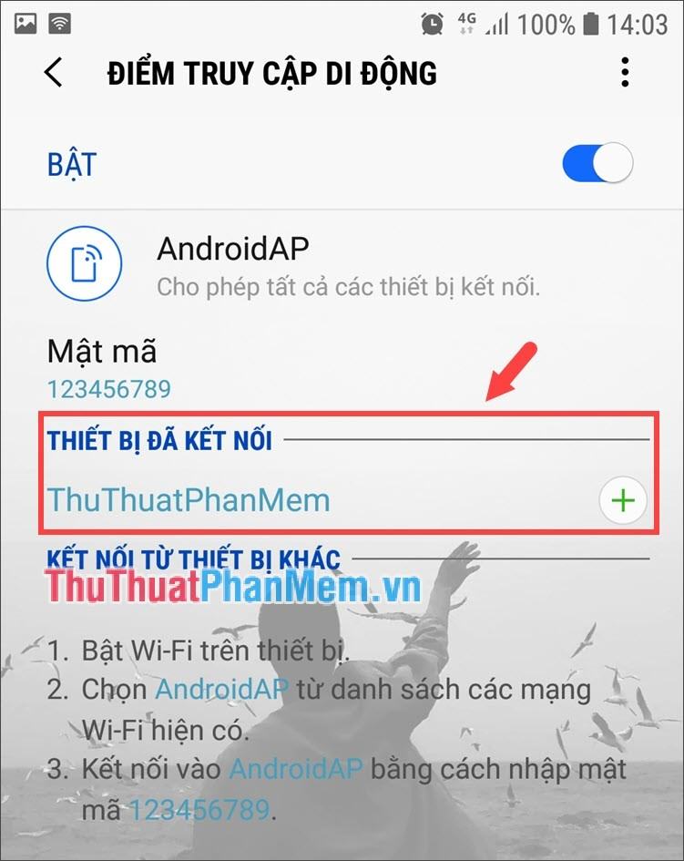 thiết bị được kết nối