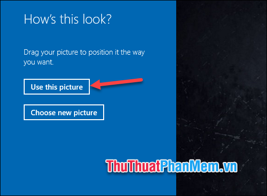 Chọn xong nhấn Use this picture