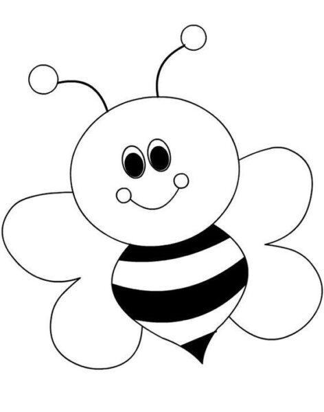 Tranh tô màu con ong 3 tuổi
