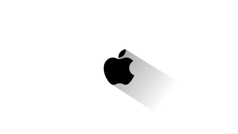 Hình nền đen trắng logo Apple