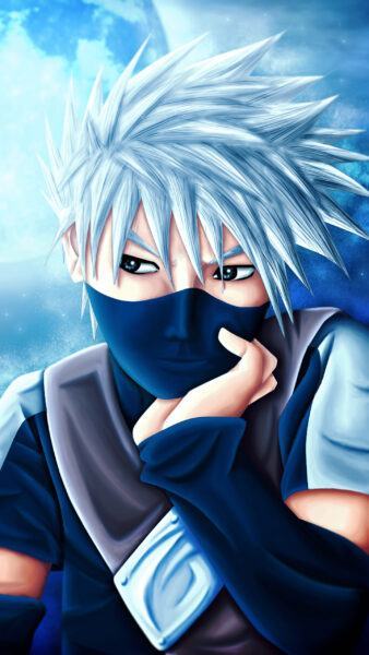 Kakashi đặt tay lên cằm