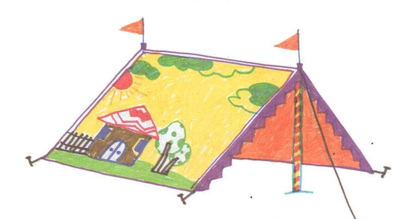 Vẽ lều trại đơn giản mà đẹp