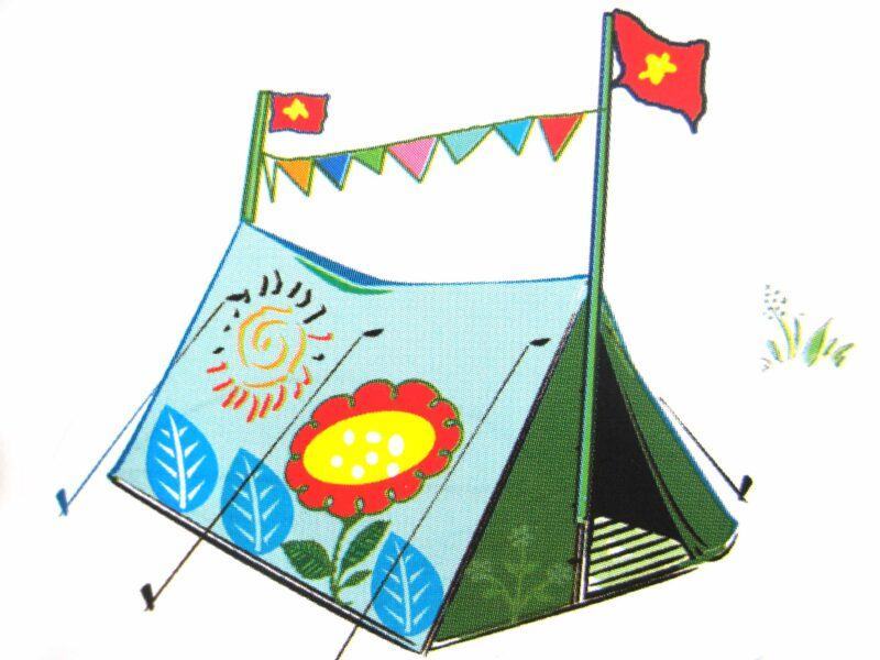 Vẽ tranh lều trại sinh viên đơn giản mà đẹp