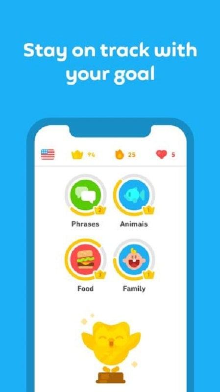 Chế độ Duolingo cho Android