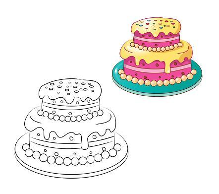 Hướng dẫn Tranh tô màu bánh sinh nhật đẹp, dễ thương có hình mẫu mới nhất  2023 