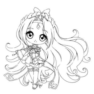 Cute Chibi princess coloring page baby loves it