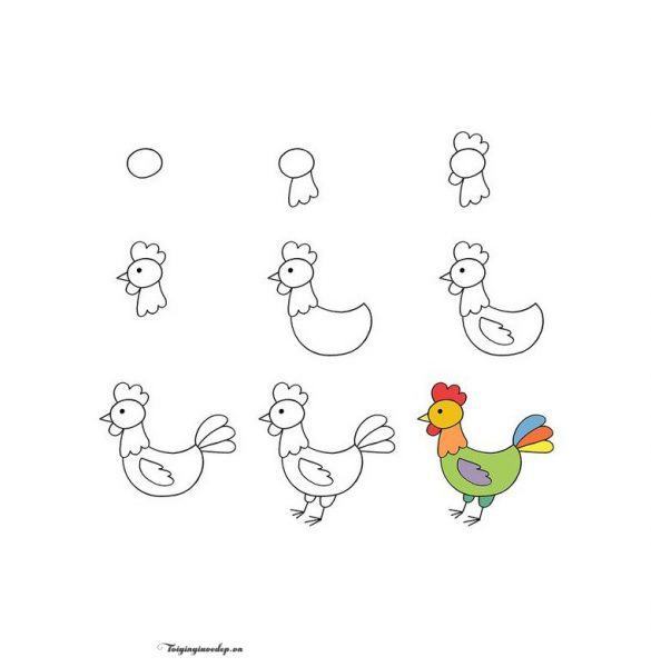 Cách vẽ động vật đơn giản cho trẻ em