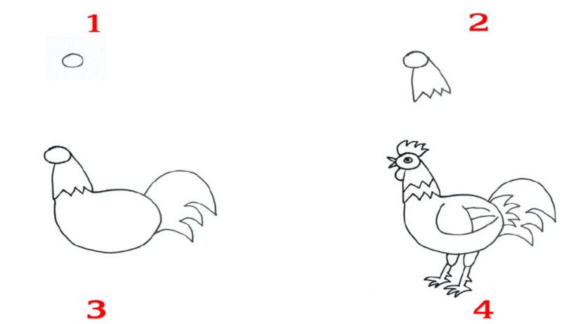 Làm thế nào để vẽ một con gà trống
