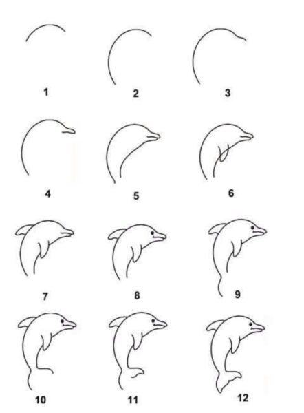 Làm thế nào để vẽ một con cá heo