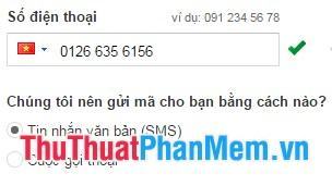 Xác minh số điện thoại