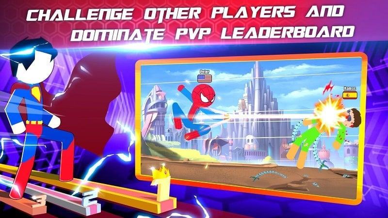 Super Stickman Heroes Fight mod apk miễn phí