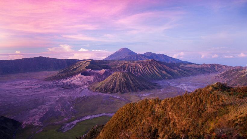 khung cảnh tuyệt vời của vùng đất núi lửa
