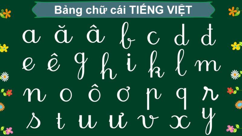 Hình ảnh bảng chữ cái tiếng việt đậm nhạt