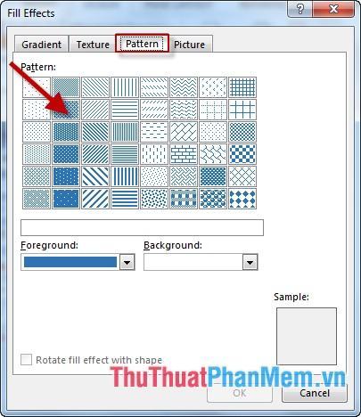 Di chuyển đến tab Mẫu - chọn mẫu - bấm OK