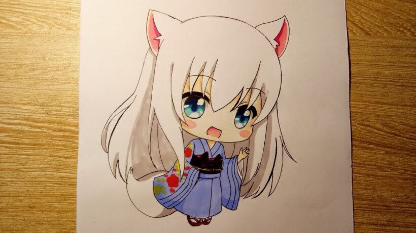 vẽ anime chibi nữ dễ thương