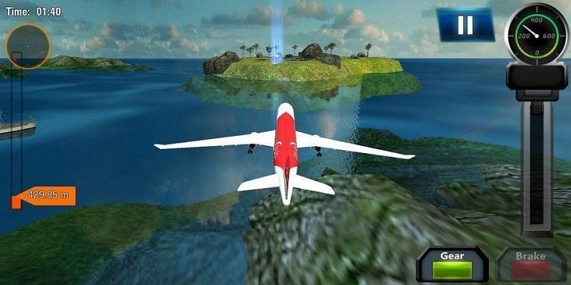 Phi công mô phỏng chuyến bay 3D