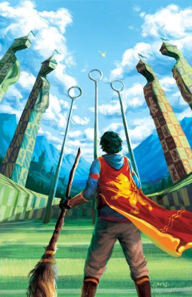 ảnh anime Harry potter mô phỏng đấu Quidditch