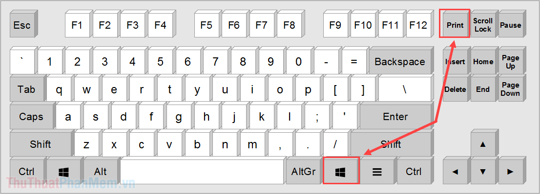 Sử dụng Windows Key + Prt .  Màn hình
