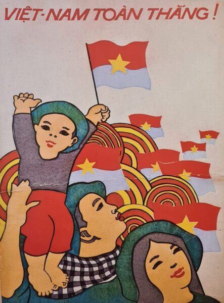 Áp phích tuyên truyền kháng chiến thắng lợi của Việt Nam