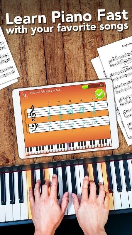 Piano đơn giản của mod JoyTunes