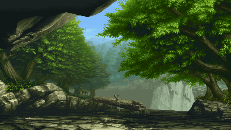 Hình nền động phong cảnh rừng anime