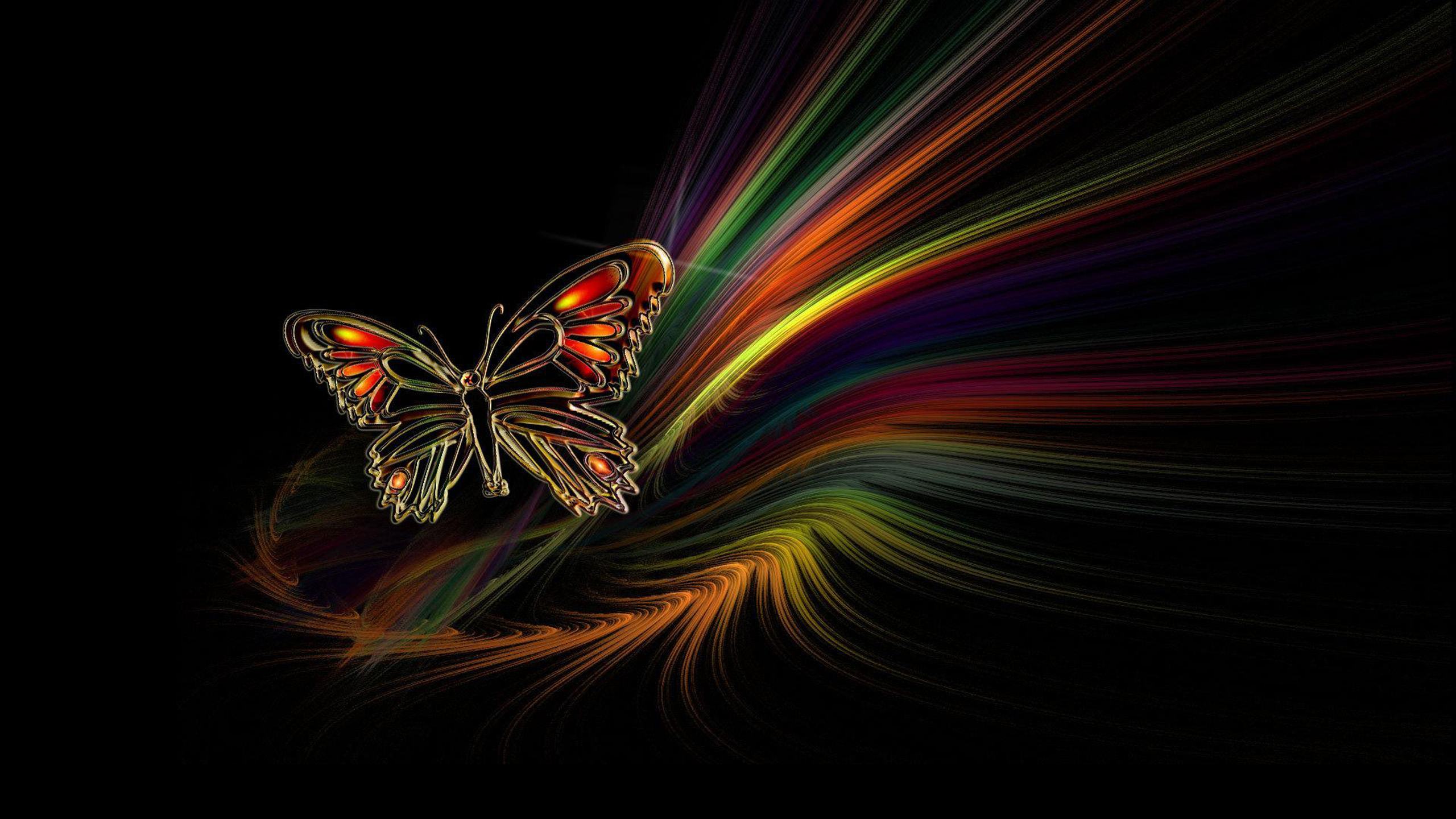 Hình nền máy tính con bướm 3D đầy màu sắc tuyệt đẹp