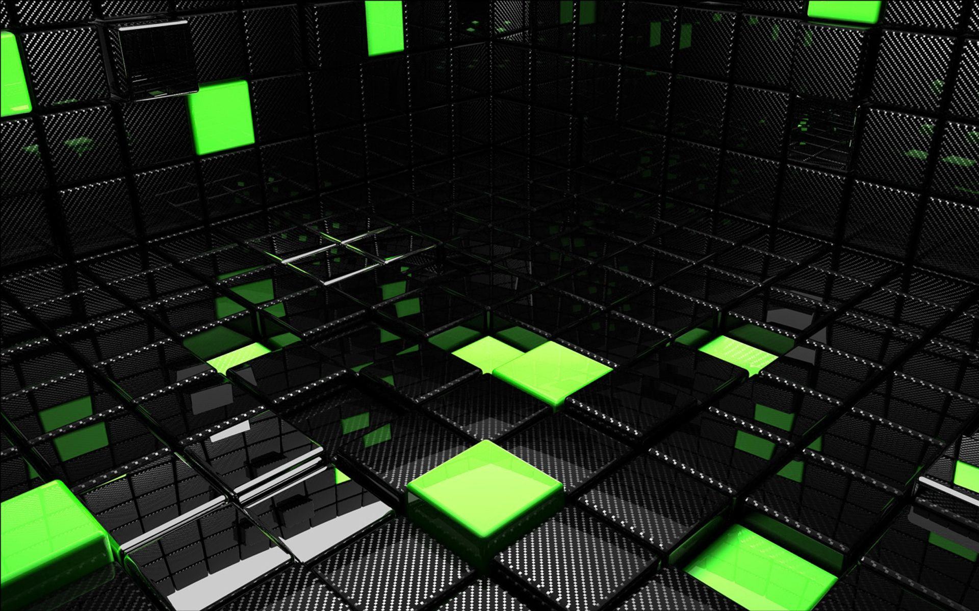 Hình nền máy tính nghệ thuật 3D sắp xếp ô vuông đẹp mắt