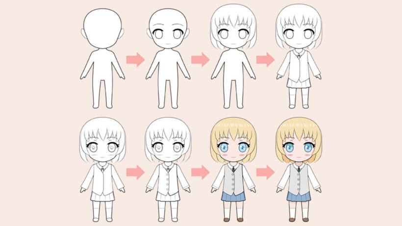 Cách vẽ anime chibi dễ thương