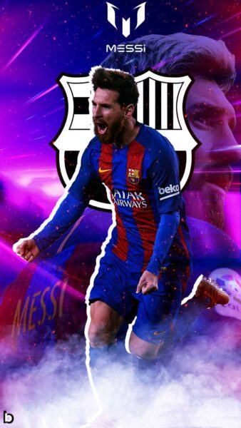 Hình ảnh Messi chạy bằng một chân