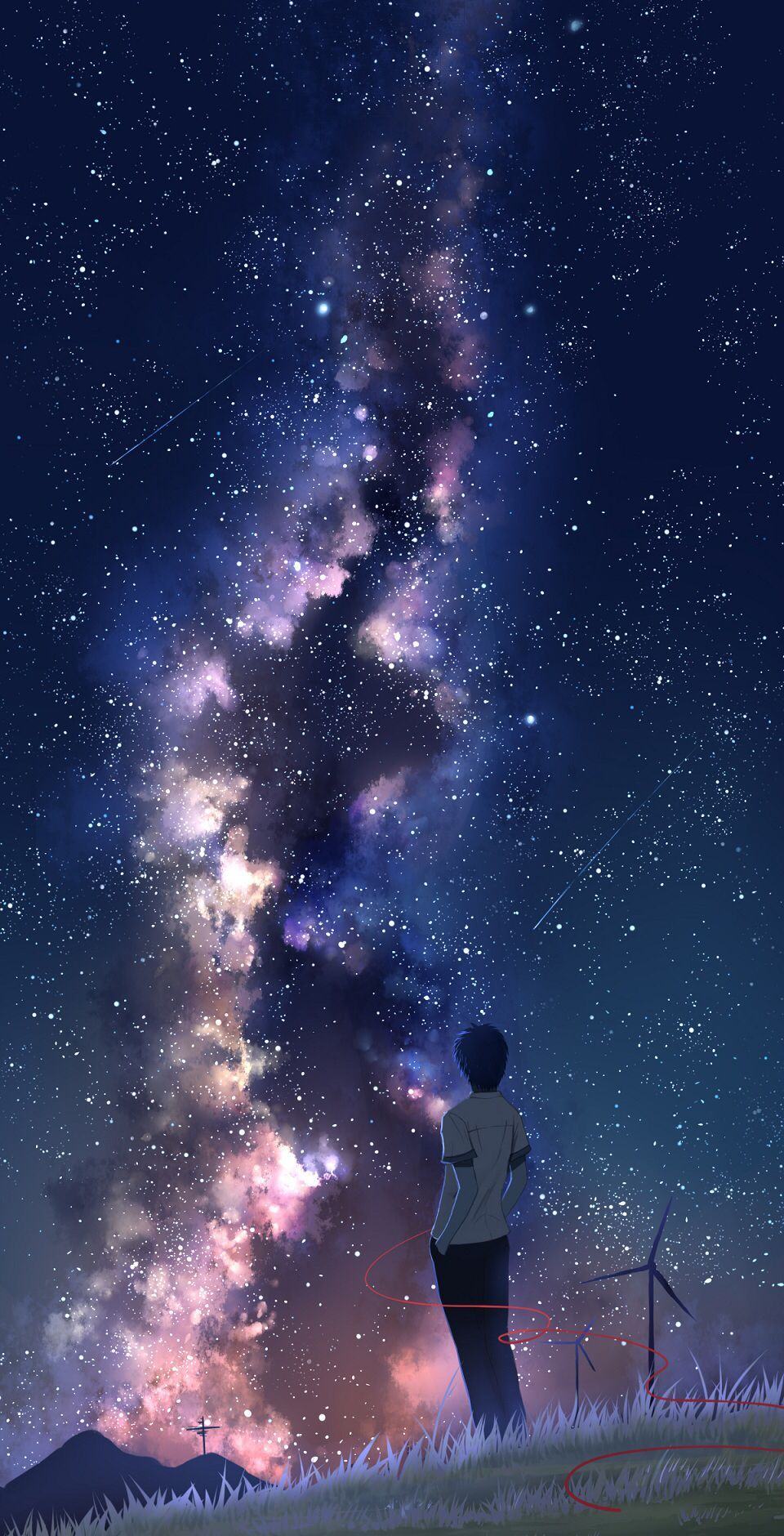 Hình nền bầu trời đêm anime cho điện thoại