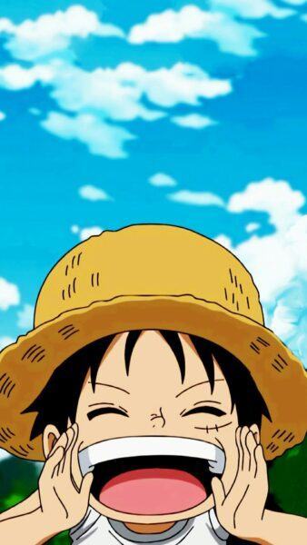 hình nền luffy mặt cười ngộ nghĩnh