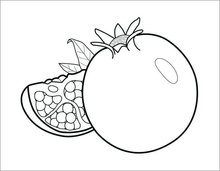 Tranh tô màu trái cây đẹp đơn giản cho bé tập tô màu (5)