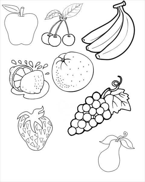 Tranh tô màu trái cây đẹp nhất cho bé tập tô màu (3)