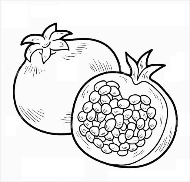 Tranh tô màu trái cây đẹp đơn giản cho bé tập tô màu (3)