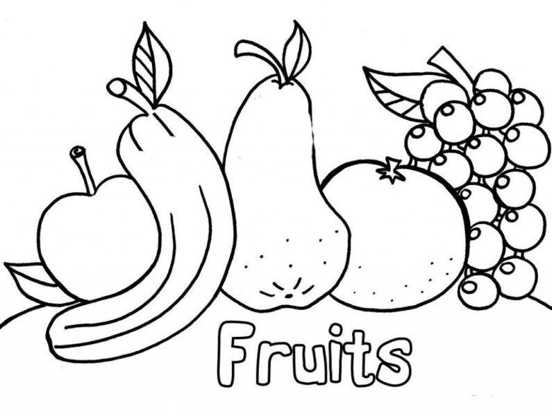 Tranh tô màu trái cây đẹp cho bé tập tô màu (2)