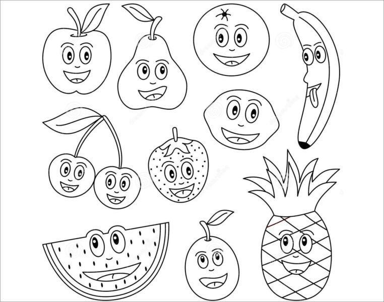 Tranh tô màu trái cây đơn giản cho bé tập tô màu (4)