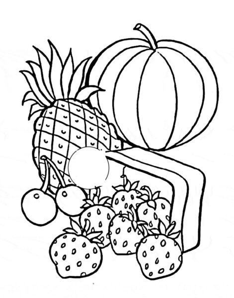 Tranh tô màu trái cây đơn giản cho bé tập tô màu (5)